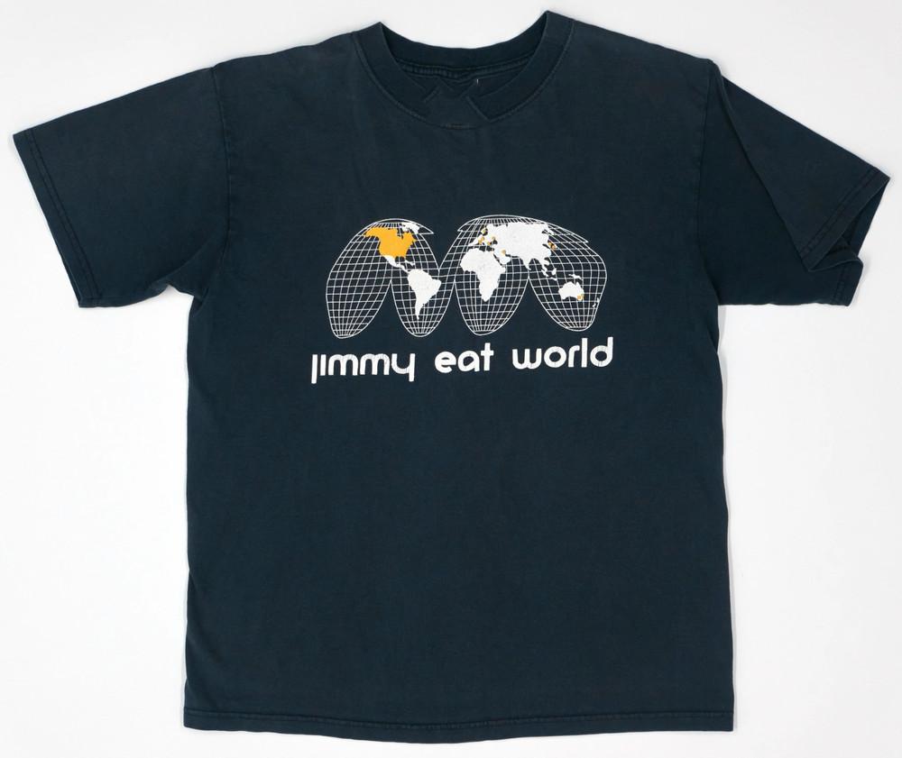 Jimmy Eat World Groupe Tournée Mondiale 2001 Cadeau Pour Fan S à 5XL T-shirt Noir T-shirt Unisexe