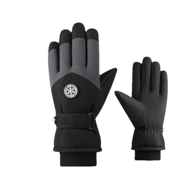 Unisex vinterskidhandskar: Vindtät, Vattentät, Fleecefodrad, Pekskärmskompatibel för Cykling eller Utomhusaktiviteter