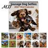 Thick Paper Monthly Journal 2027 Dachshunds Wall Calendar, Sausage Dog Selfies 12 Month Planner, Cute Yearly Appointment Tracker Theme Hanging