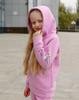 Tracksuit – Warm Girls Hoodie and Pants, Sleeve Print Design, Winter 6314-025-33-5 HC