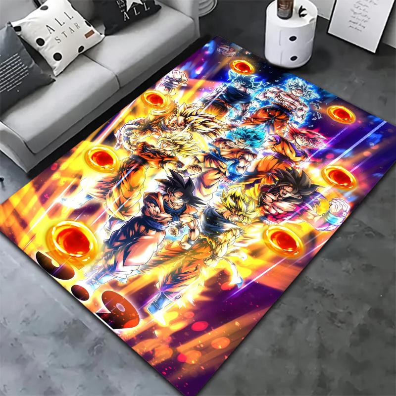 Tappeto Dragon Ball Z per Soggiorno Camera da Letto Casa Decorazione Divano Tappetino Antiscivolo per Gioco Bambini