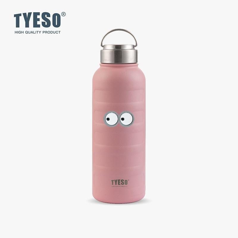 Tyeso 1000ml Large Capacity Vacuum Flasks Stainless Steel Thermos Mug Thermal Tumbler Drinks Cup Water Bottle Portable Thermoses with Eye Sticker