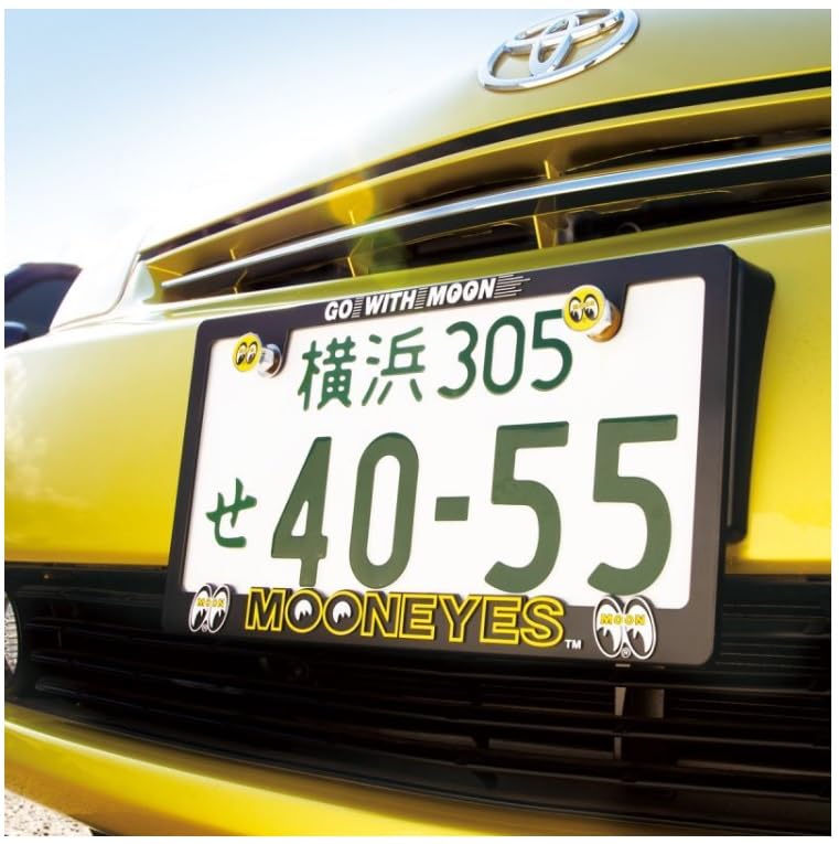 [Set of 2] MOONEYES 3D Number Plate Frame, Mooneyes Dress-Up, Compliant with New Standards