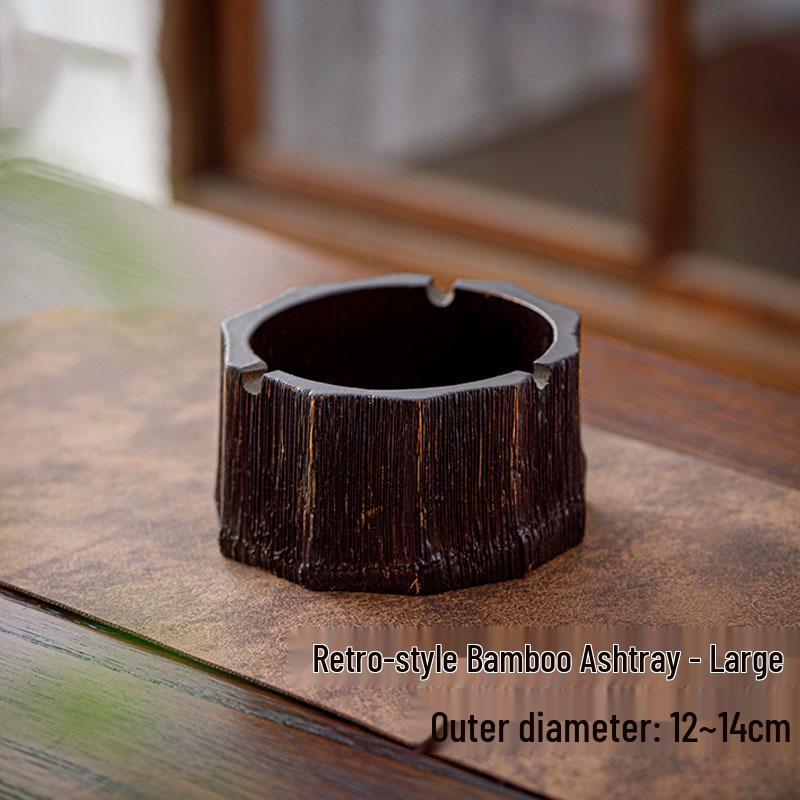 Luxury Wooden Walnut Ashtray with Storage - Ideal for Living Room & Hotel