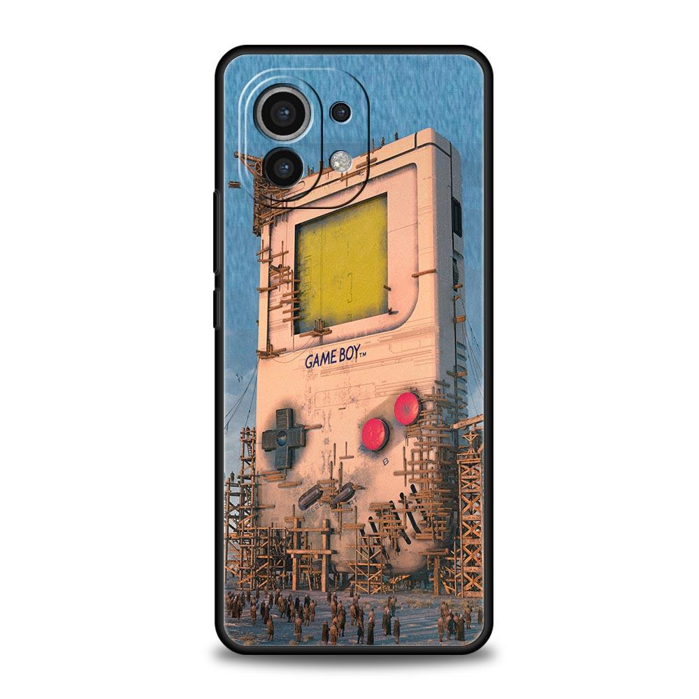 Gameboy Boy Oyunu Lüks Telefon Kılıfı Xiaomi 14 13T 12T Pro 12 13 11 Ultra Mi Note 10 Lite 10T 5G 11X Pro 11T 11i 9T Yumuşak Kapak