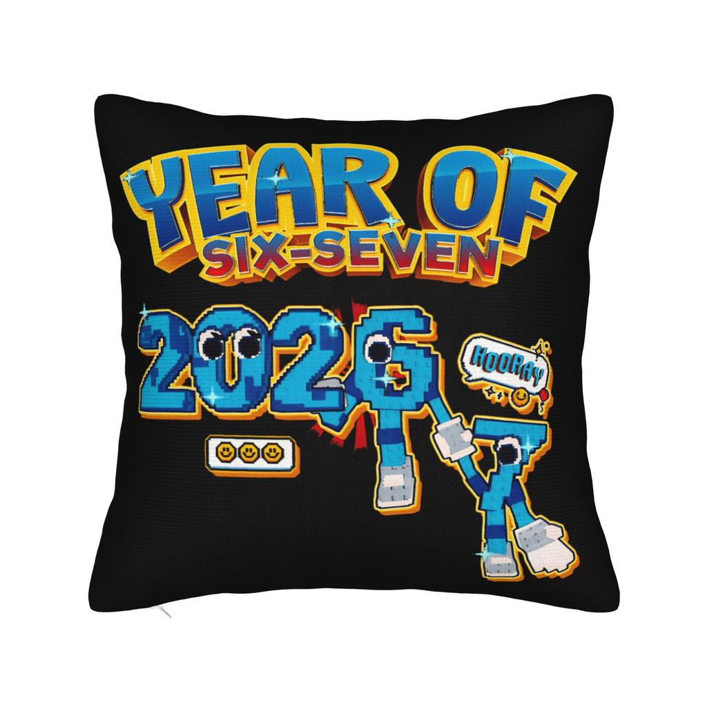 67 Happy New Year 2026 Donut Pillow Cover Morden Pillow Case For Office Car Home Decor Soft Cushion Cover Birthday Present