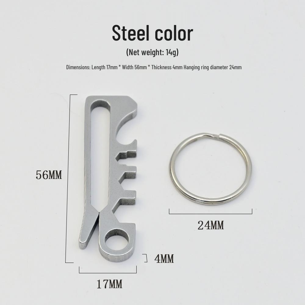 Rattlesnake EDC Tool: Keyring Wallet & Quick Release Carabiner Clip стали