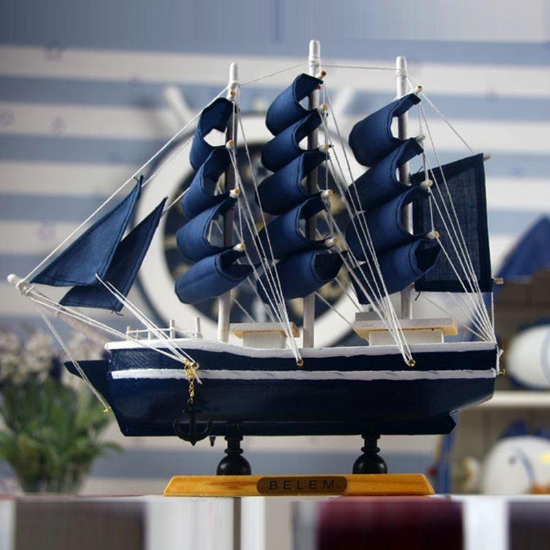 1Pc DIY Wooden Scale Model Ship Assembling Building Kits Sailboat Toys Sailing Assembled Kit For Kid Gift