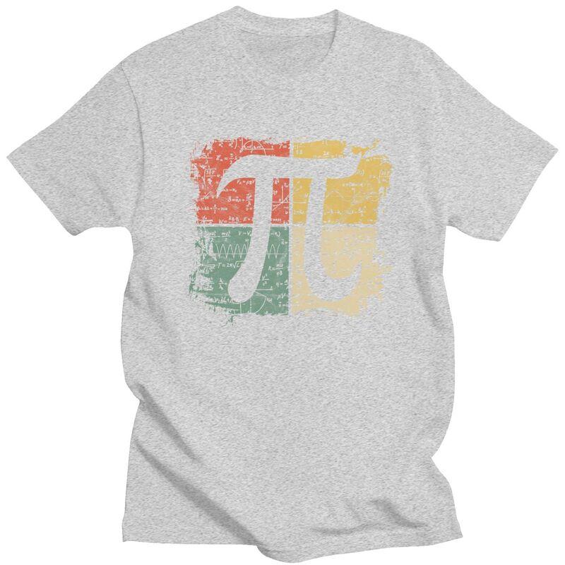 Custom Male Retro Square Pi Symbol Gift T Shirt Short Sleeves Cotton Tshirt Casual Math Equations Teacher Geek Tees Clothing