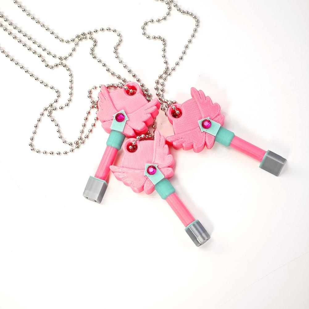 Season 3 Korean Traditional Game Squid Necklace 3D Printed Cosplay Necklace Squid Keychain for TV Fans Family Parties Gifts