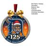 Tiger Team Christmas Decoration Detroit Team 125th Anniversary Hanging Decoration Alloy Ornament with Tiger Logo for Christmas Tree Baseball Fans Gift