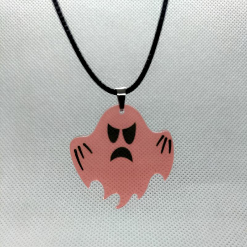 Acrylic Bat Pendant Necklaces for Women Girl Minimalist Rope Chain Choker Halloween Animal Necklace Jewelry Collier