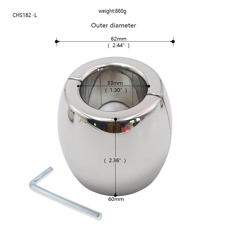 Stainless Steel Overweight Weight Bearing Ring Penis Pendant Physical Stretching Exercise SM Men's Sex Toys Adult Supplies