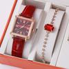 New Fashion Women'S Crocodile Belt Watch Square Roman Numerals Women'S Student Quartz Watch