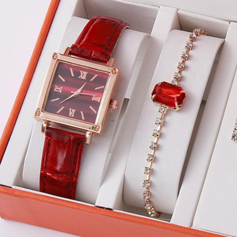 New Fashion Women S Crocodile Belt Watch Square Roman Numerals Women S Student Quartz Watch bulk price