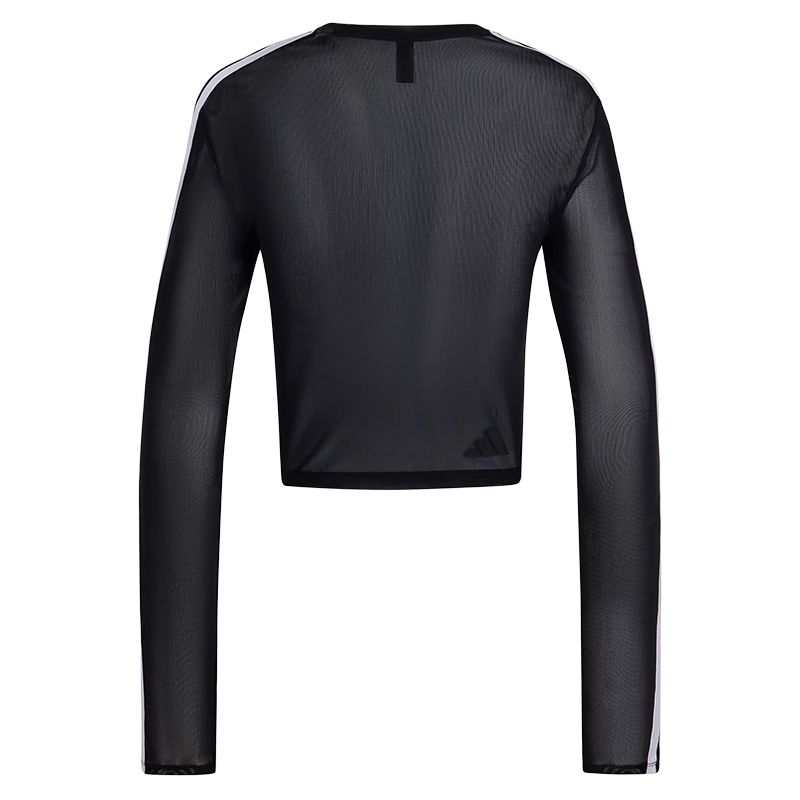 Adidas Ss25 Striped Short Sleeve Sports Casual Crew Neck T-Shirt Women Tops Black JY7655