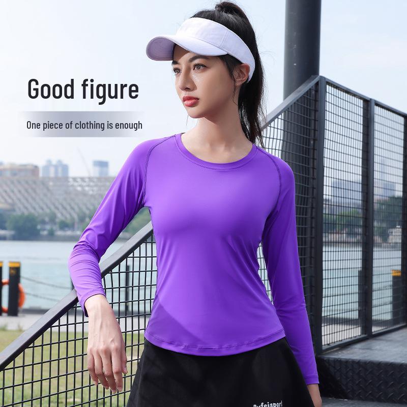 

Women s Slim-Fit Quick-Dry Running & Yoga T-Shirt - 2022 Autumn Style S