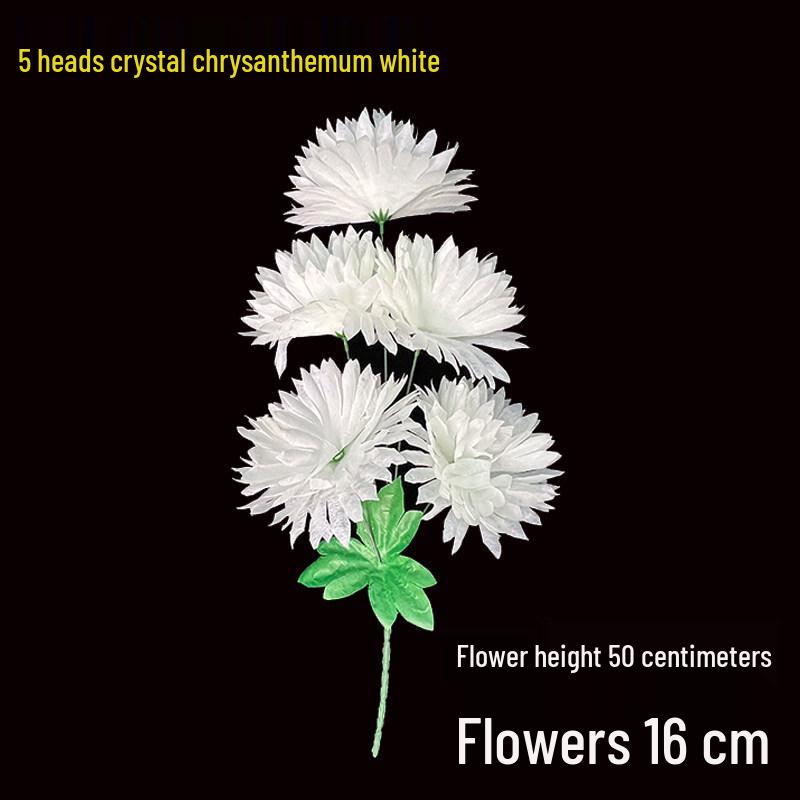 Chrysanthemum Silk Flowers for Qingming Festival Grave Offerings