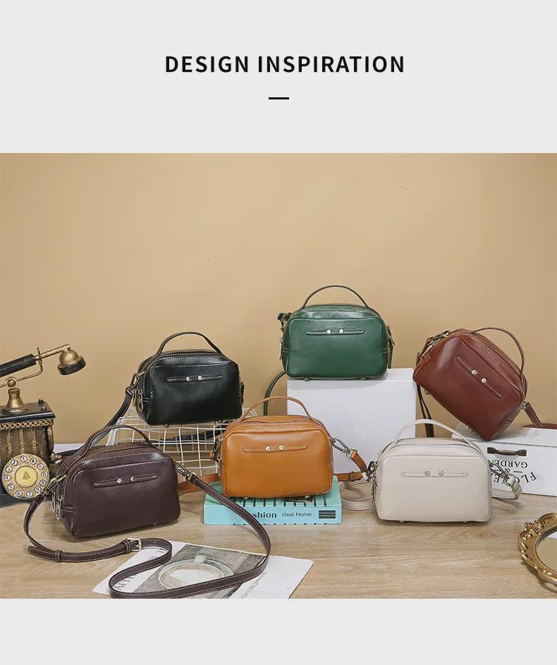 Women's Leather Handbags: 2025 New Design, Versatile Messenger & Shoulder Bags