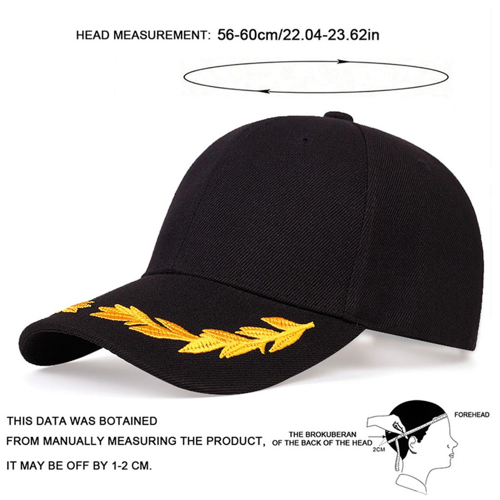 1Piece Unisex Brim Wheat Embroidered Stitching Stitched Baseball Cap Outdoor Adjustable Sunscreen Leisure Hat Spring Autumn Travel Tourism Vacation