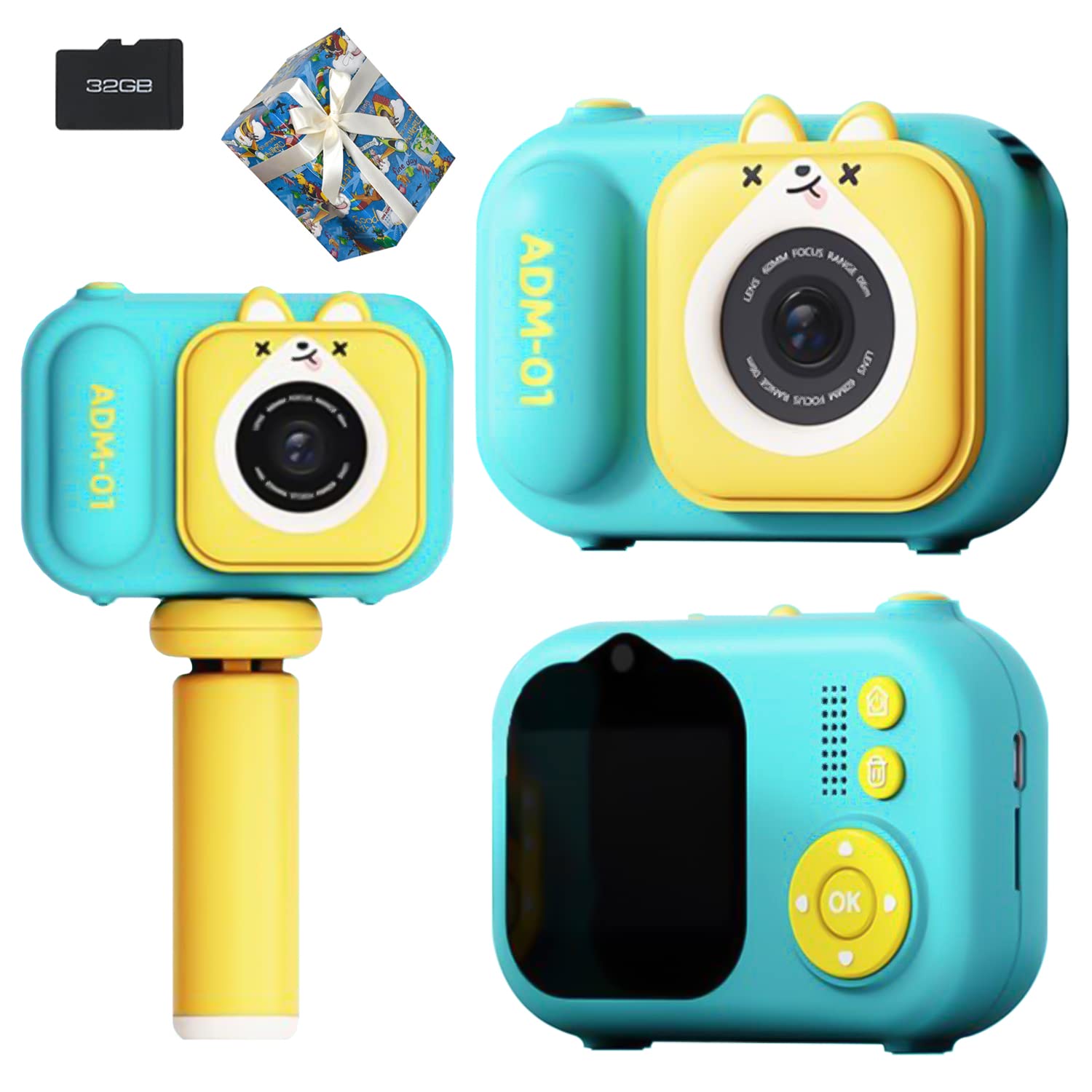 

Kids Digital Latest 48 Million 32GB Memory Card Tripod Music Selfie Japanese Instruction Manual Toy Camera USB Strap Popular Toy Wrapping [MRG] синій