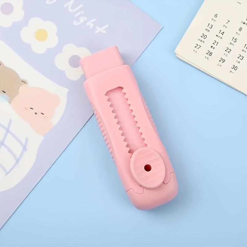 1pc Macaron-Inspired Push-Pull Eraser Assorted Colors, Ideal for Art & Office Use
