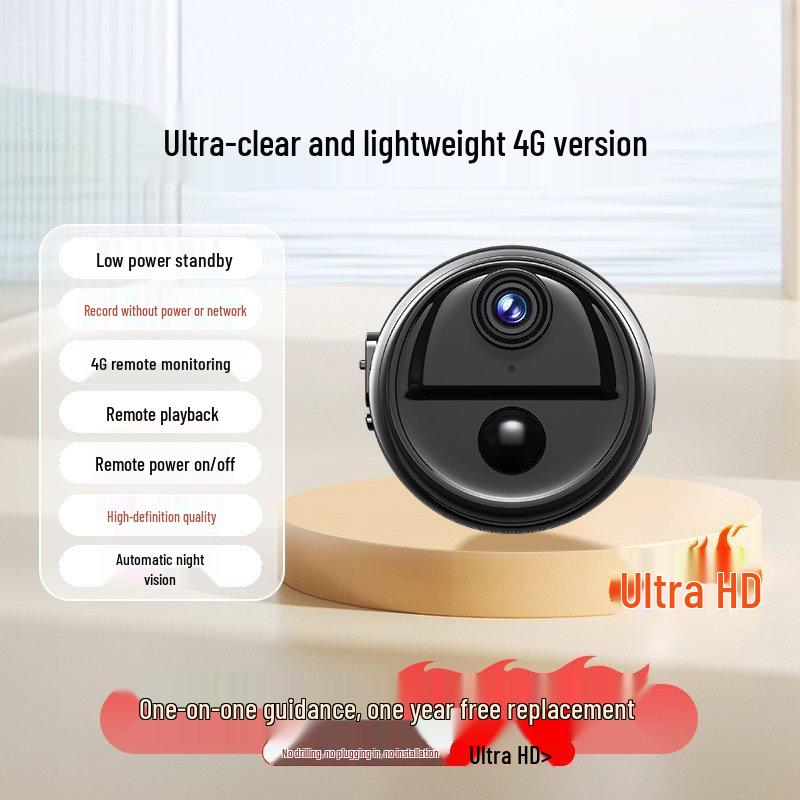 Wireless 360° Home Camera with Mobile Monitoring & HD Night Vision, No Plug Needed