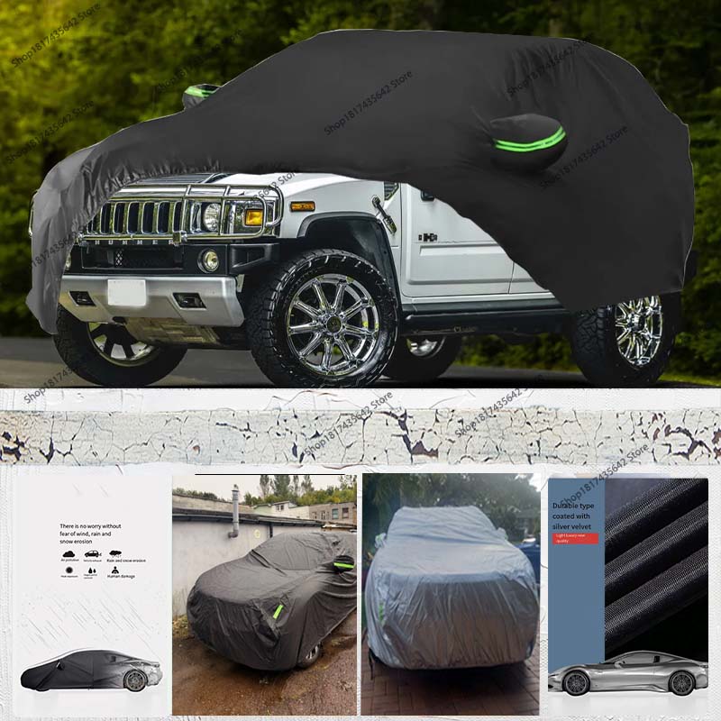 

Waterproof Car Covers for Hummer H2 SUV 2002-2009 (Black) 190T Custom Heavy Duty Waterproof All Weather Protection Outdoor silver