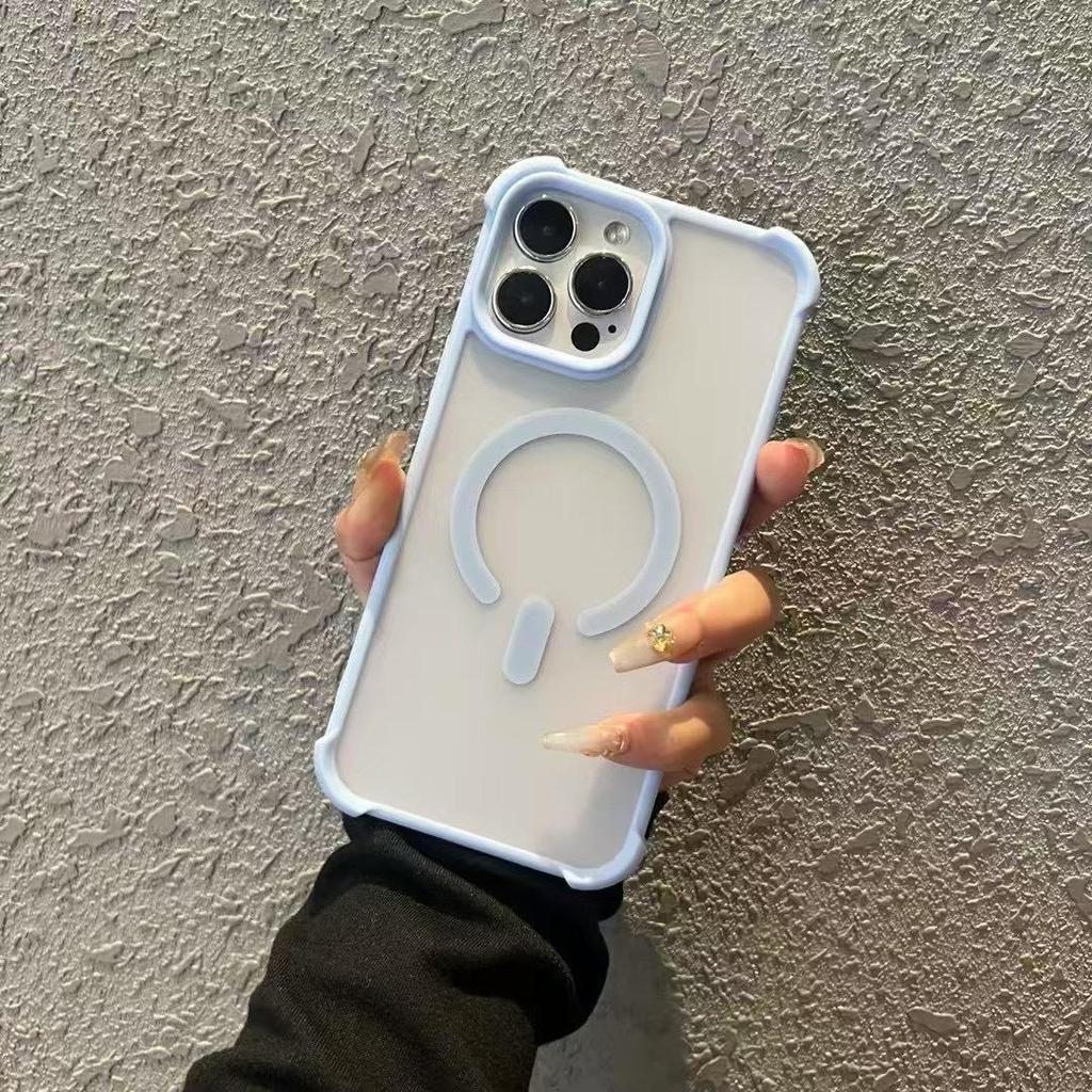 Apple 16E Frosted iPhone 17 Pro Max Case with Magnetic Charging and Airbag Protection.