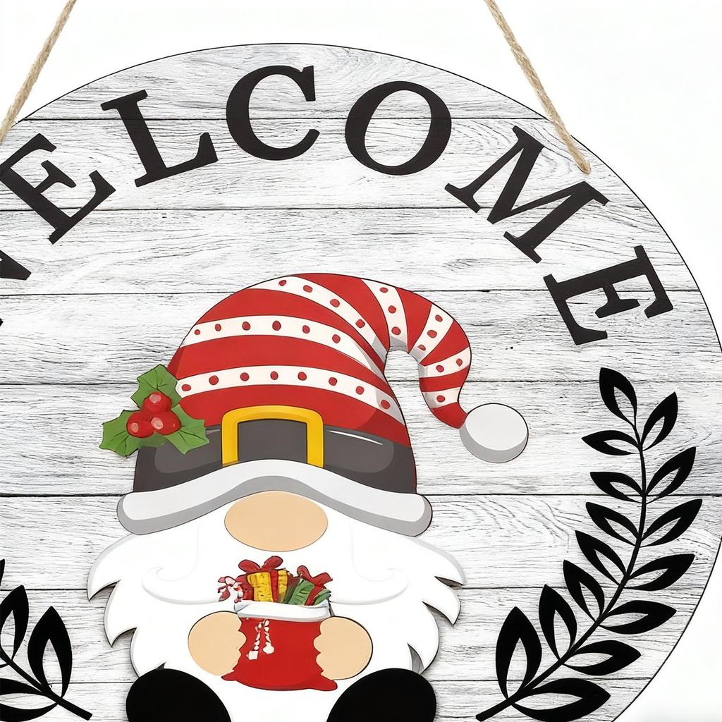 Gnome Decorations Magnetic Change Interchangeable Accessories Wooden Gnome Door Hanger For Family Friends Adults Women Holiday