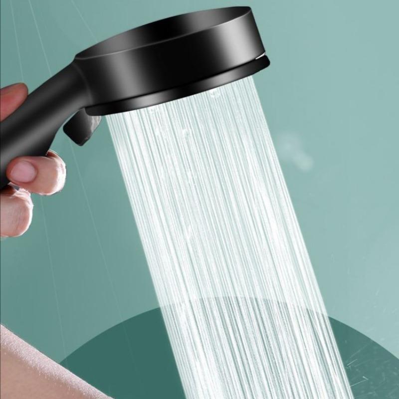 5 Modes Adjustable Rain Drenching Mode Black Bath Shower Head Head Water Saving High Pressure Showerhead Bathroom Accessories