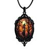 Witchcore Aesthetic Jewelry Vintage Gothic Necklace, Raven Pendant Bat Red Spooky Cosplay Rose Halloween Witchy for Women Everyday Dark Style Necklace