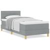 VidaXL Lit avec sommier et matelas Gris clair 90x200 cm Tissu 3338811