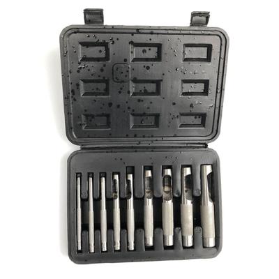 9PC Punching Leather Hole Punch Round Steel Leather Craft Hollow Hole Punch for Metal Gaskets