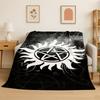 SPN Supernatural Dean Sam TV Flannel Blanket Soft Warm Throw Blanket for Bedroom Living Room Bed Travel Camping Picnic Kid