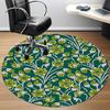 1pc Floral Pattern Office Round Area Rug, Under Office Chairs Bedroom Living Room Home Decor, Room Deco