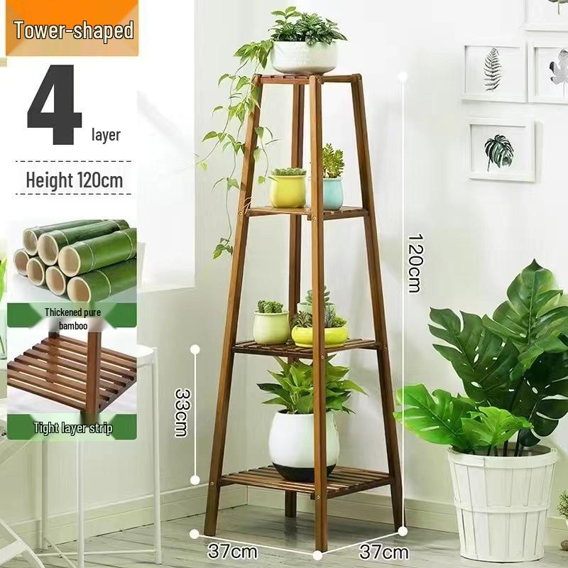 Multi-layer Solid Wood Indoor Flower Stand – Balcony & Living Room Succulent Rack