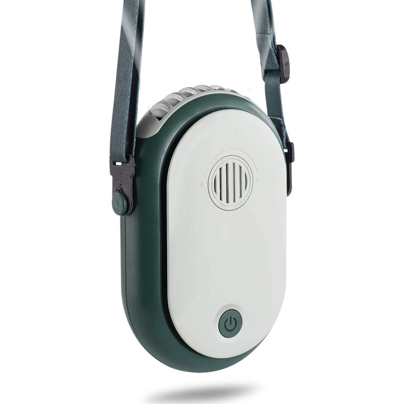 

Portable Hanging Neck Fan Wearable Personal Fan Battery Powered Usb Rechargeable 3 Speed Mini Handheld Cooling Fan green#0