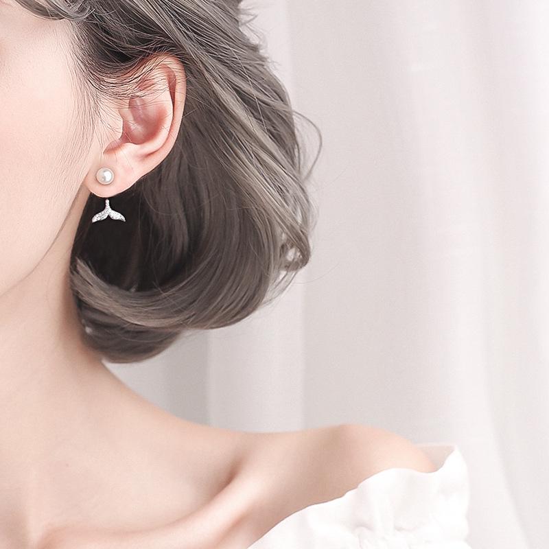 

«Женские серьги «Рыбий хвост» с серебряным жемчугом S925 — стиль знаменитостей, элегантный и модный»