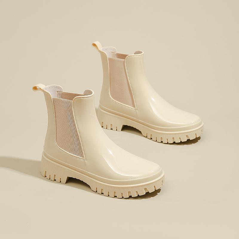 Nieuw-stijl Regenlaarzen voor Volwassen Vrouwen: Waterlaarzen, Stijlvol voor Buitengebruik, Rubberen Schoenen, Kortschachtige Regenlaarzen