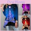 Stilvolles Damen Weihnachtsbaum Oberteil Langarm Lässiger Xmas Pullover T-Shirt Bluse