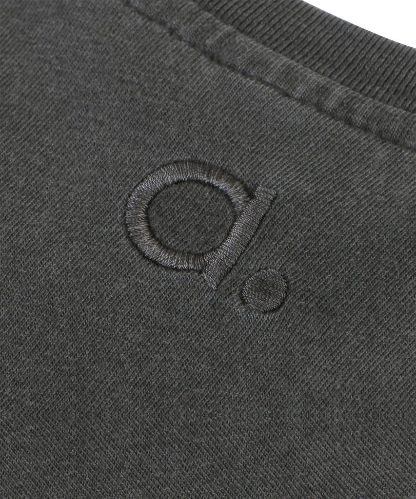 Aban Binmu Pigment Oversized Embroidered T-Shirt Charcoal Gray