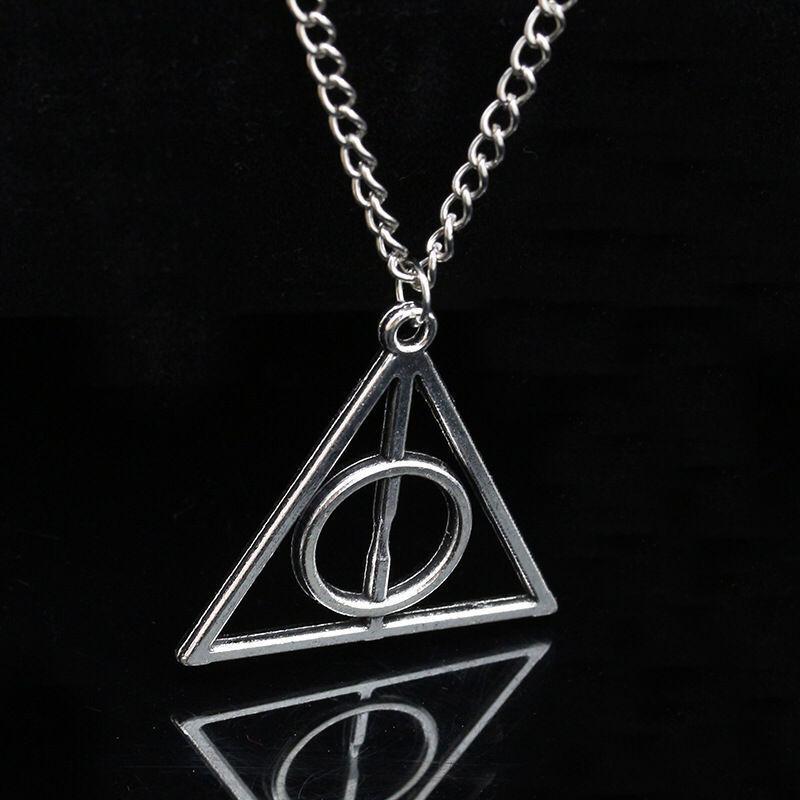 European and American Luna Deathly Hallows Pendant Necklace