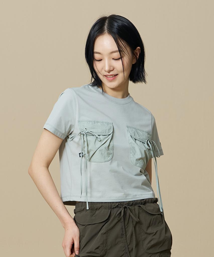 BBC EARTH W Woven Patch Pocket Short Sleeve T-Shirt_Mint