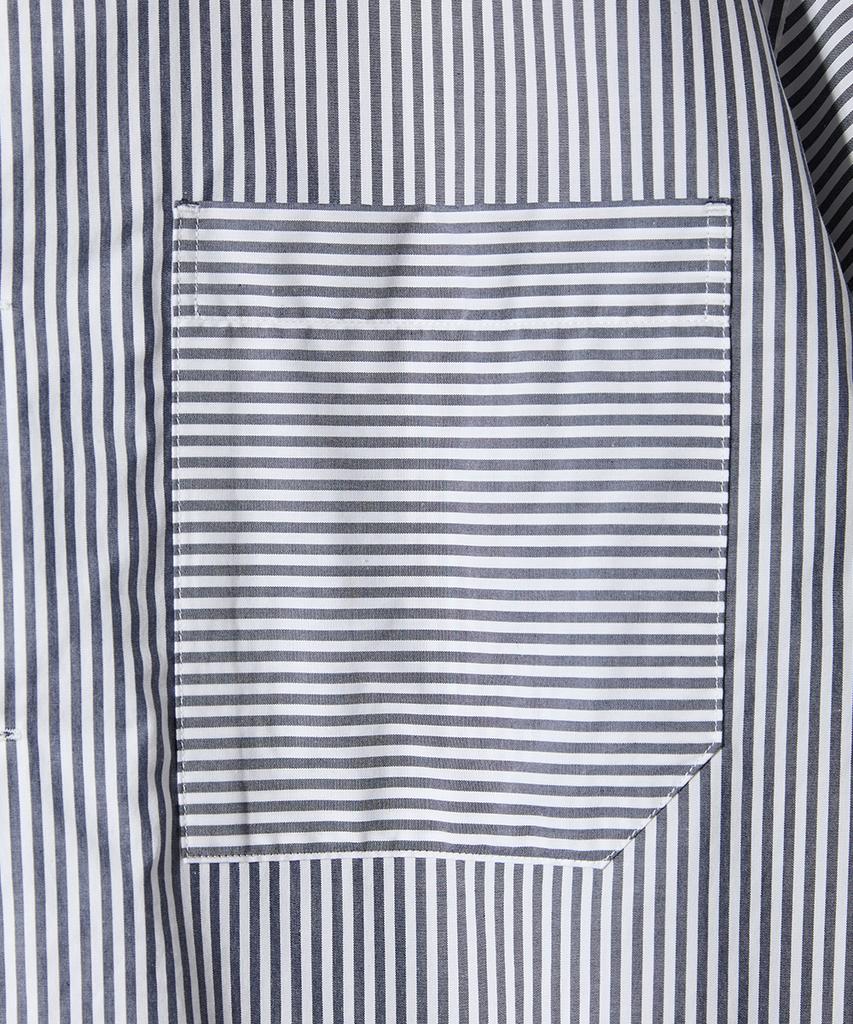 Holliseon Joshua Reverse Stripe Shirt Navy