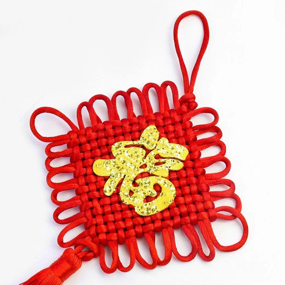 Peace Blessing Red Chinese Knot Room Wall Ornament Spring Festival Pendants New Year Decor