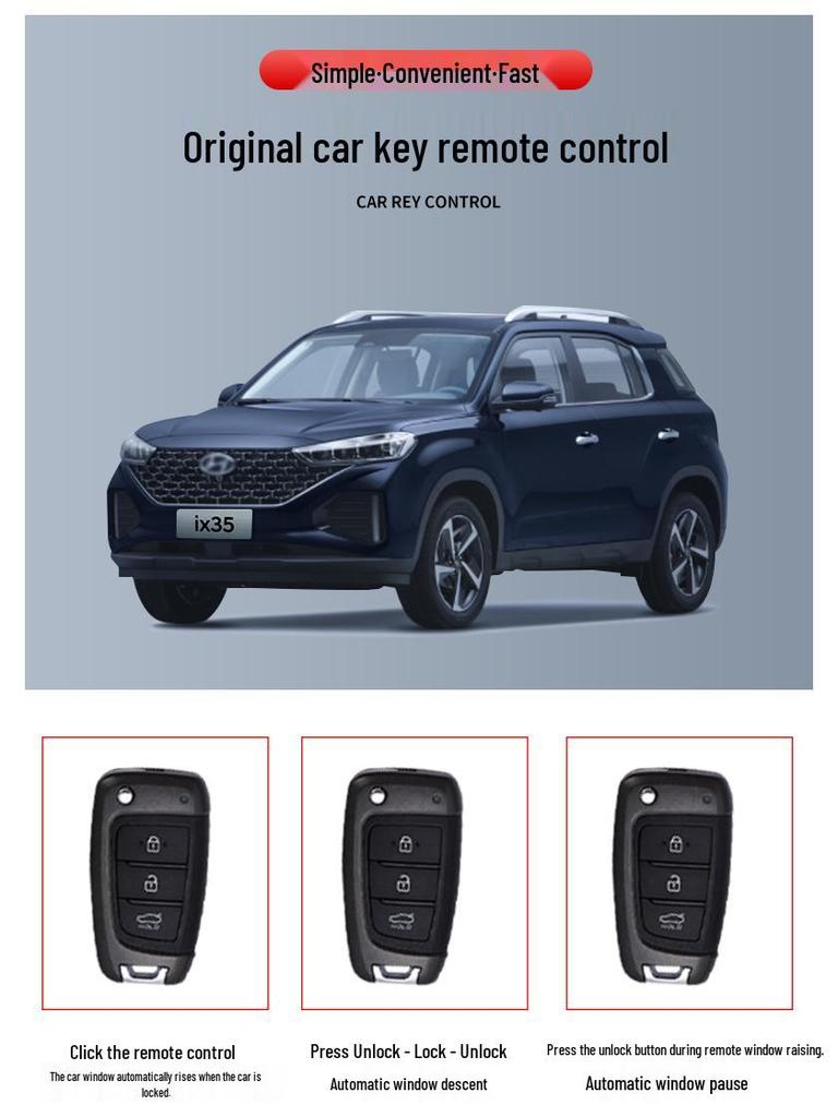 Modern 18-22 ix35 One-Key Automatic Window Lifter: Car Glass Lift, Lock, and Close Modification.