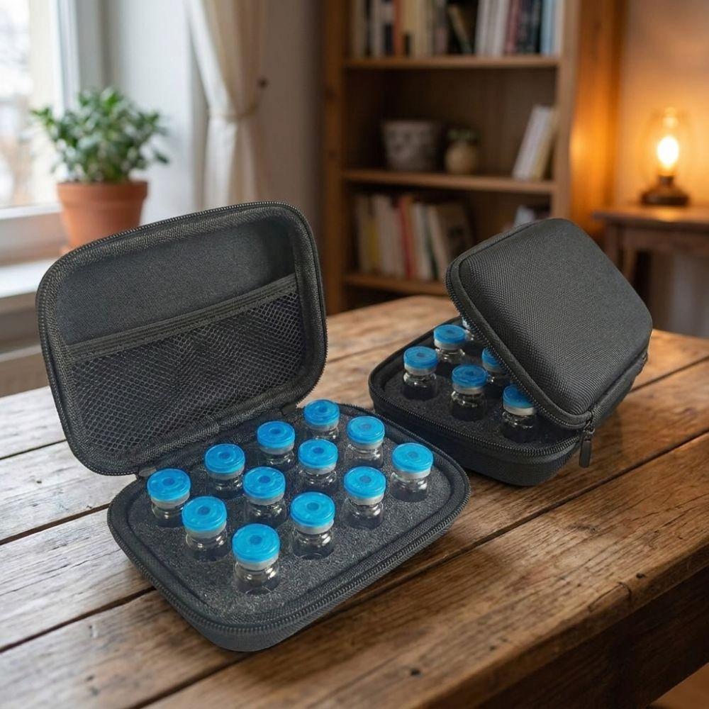 1-3ML Essential Oil Box Organizer Zippers Closure Insulin Cooling Bag  Home Travel Use