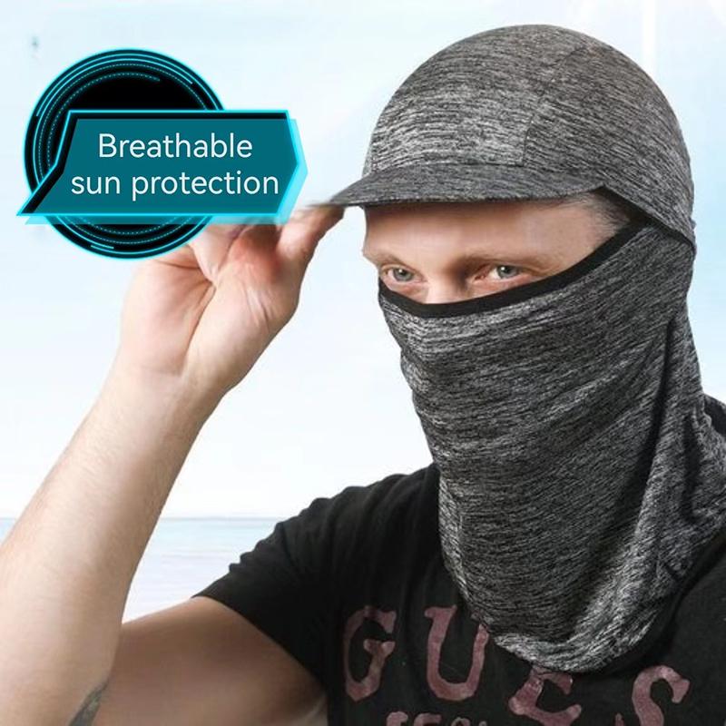 Sunscreen Face Cover Sun Hood Hat Uv Protection Ice Silk Headgear For Men Women Cycling Climbing Running Sunscreen Riding Hood