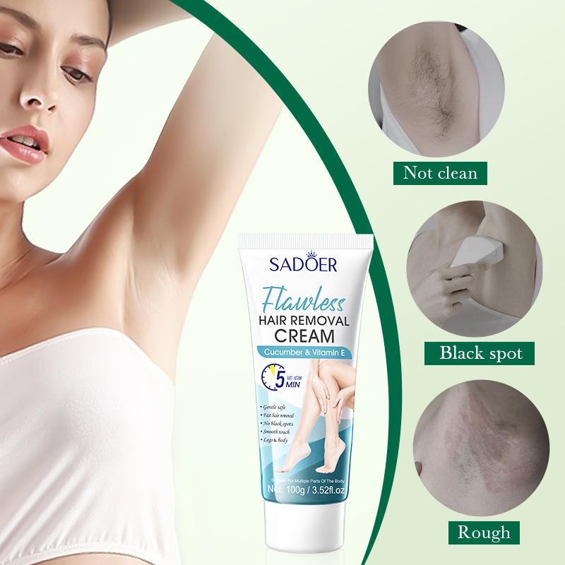 SADOER Smooth Gentle Underarm Hair Removal Cream Botanical VE Hair Removal Cream